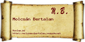 Molcsán Bertalan névjegykártya