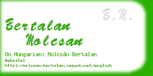 bertalan molcsan business card
